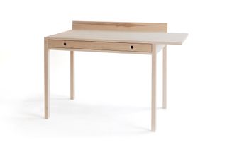 A small desk crafted from solid ash wood