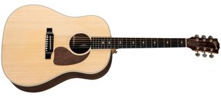Gibson’s J-45 Sustainable uses responsibly harvested walnut and has a Richlite bridge and ’board.