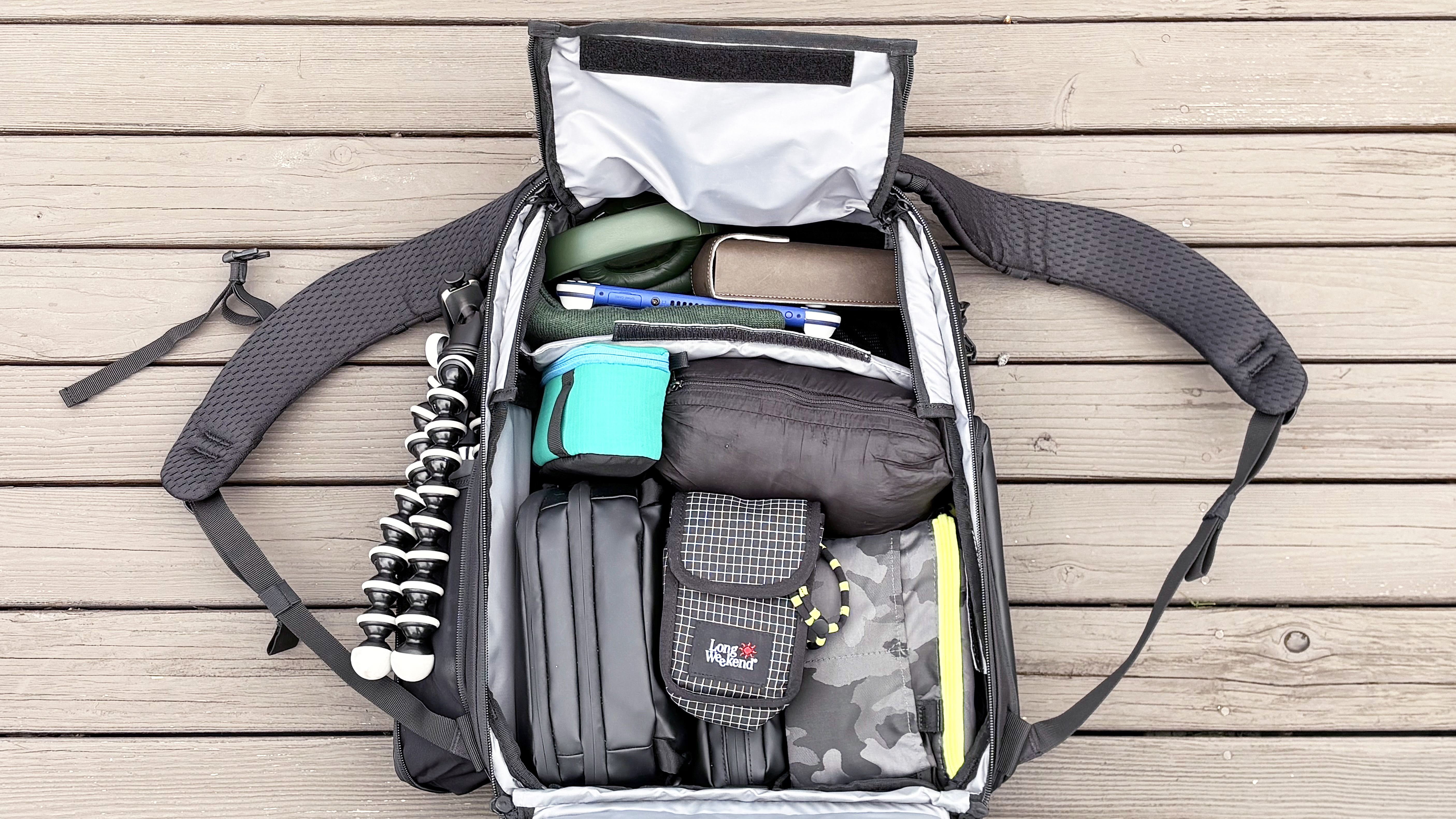 Close-up of the Wandrd Prvke Zip backpack in 31L