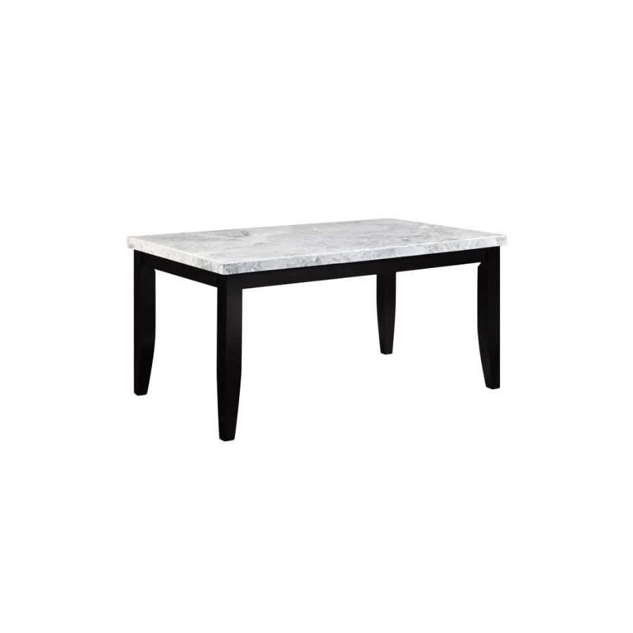 dining table with thick stone worktop