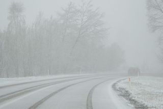 Snowy conditions at Liege-Bastogne-Liege on Sunday