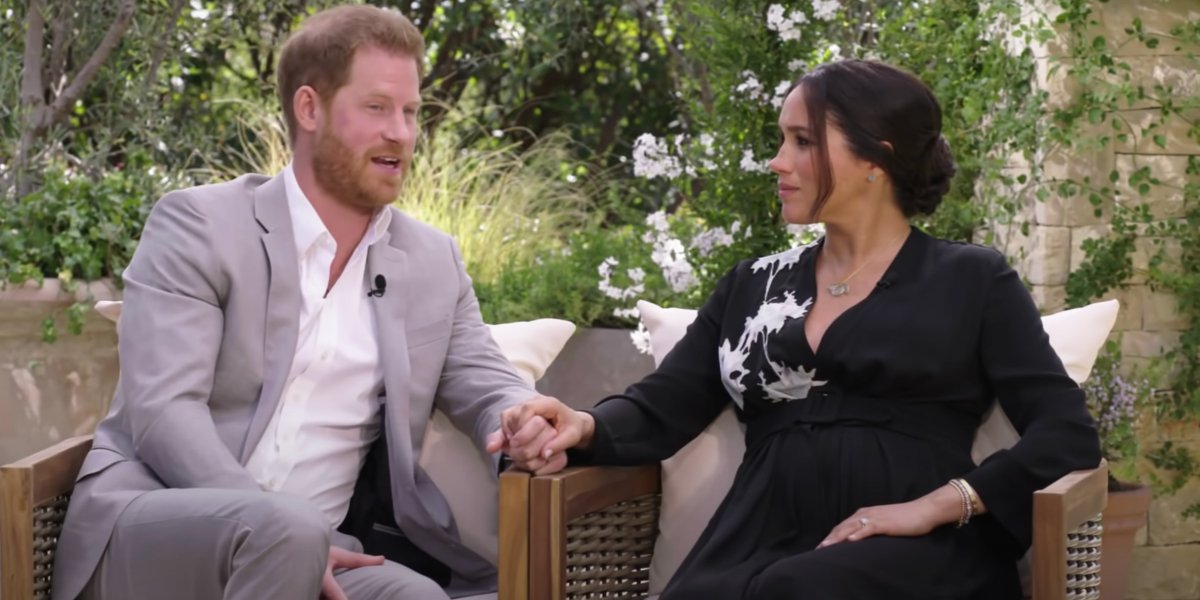 Prince Harry and Meghan Markle on Oprah with Meghan and Harry: A CBS Primetime Special