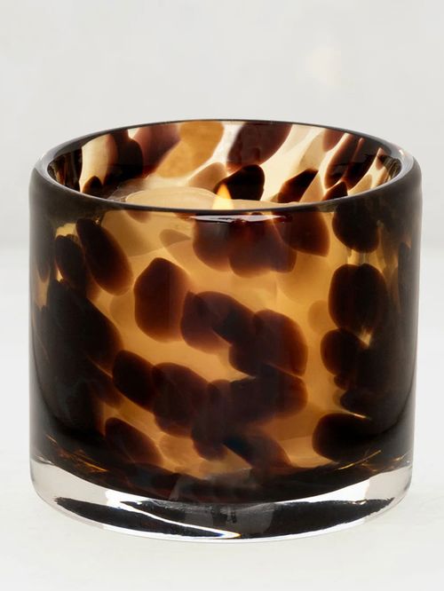 Tortoise Votive Glass Candle Holder 