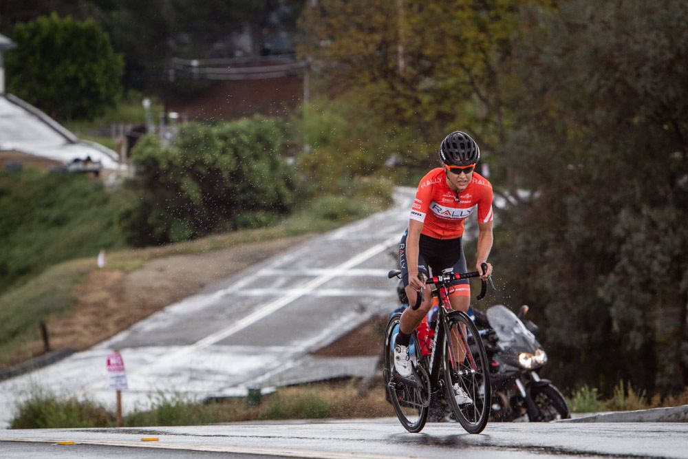 Rally Cycling's Kirsti Lay riding solo