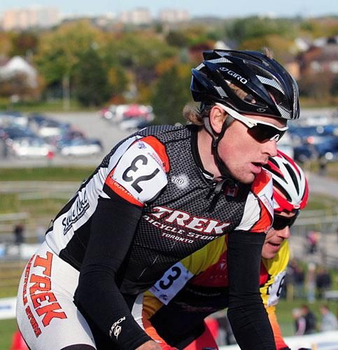 Cameron Jette (Trek Tornonto Bicycle) on the climb.