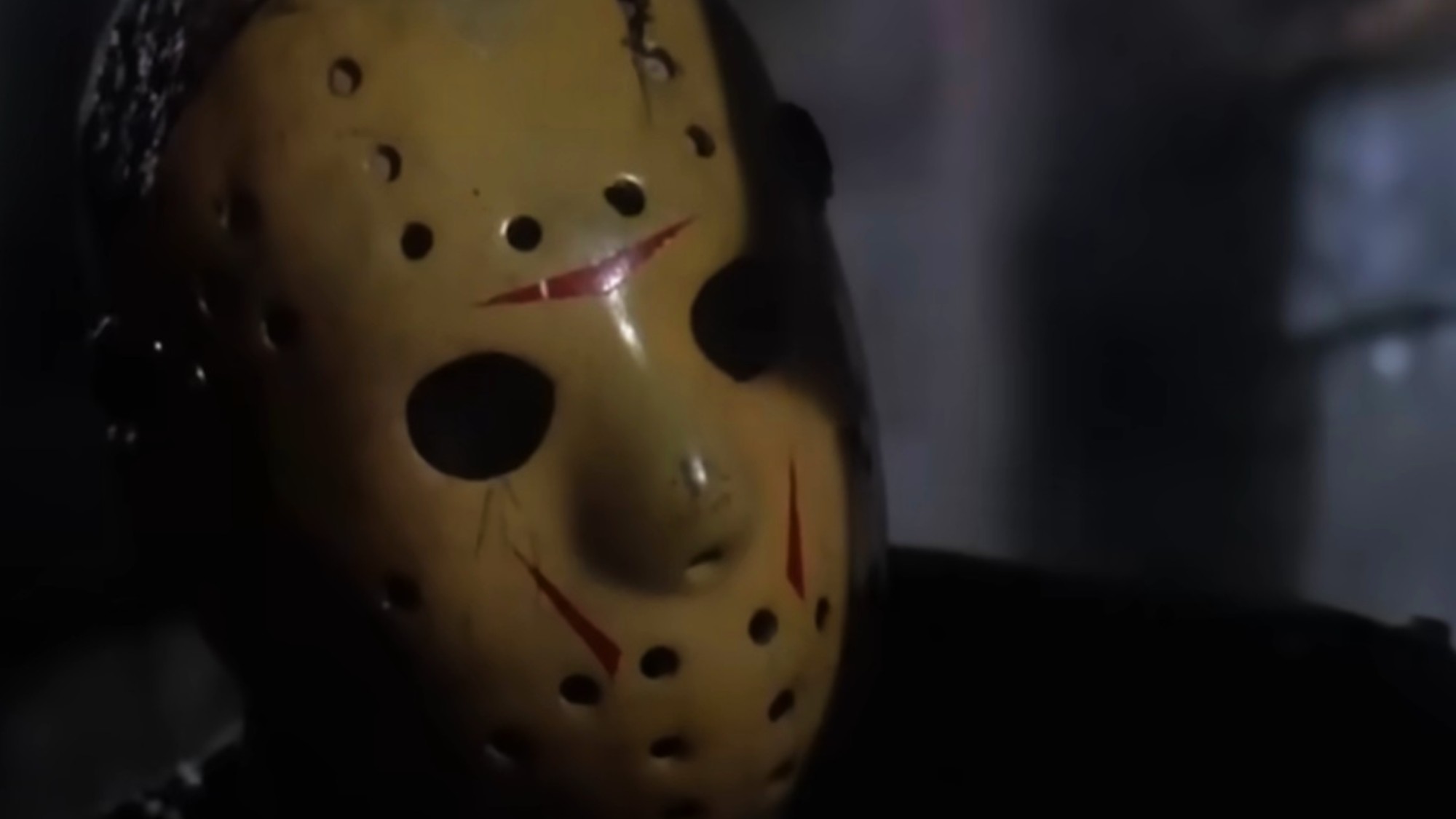 Jason Voorhees coming out of the shadows in Friday the 13th Part VIII: Jason Takes Manhattan