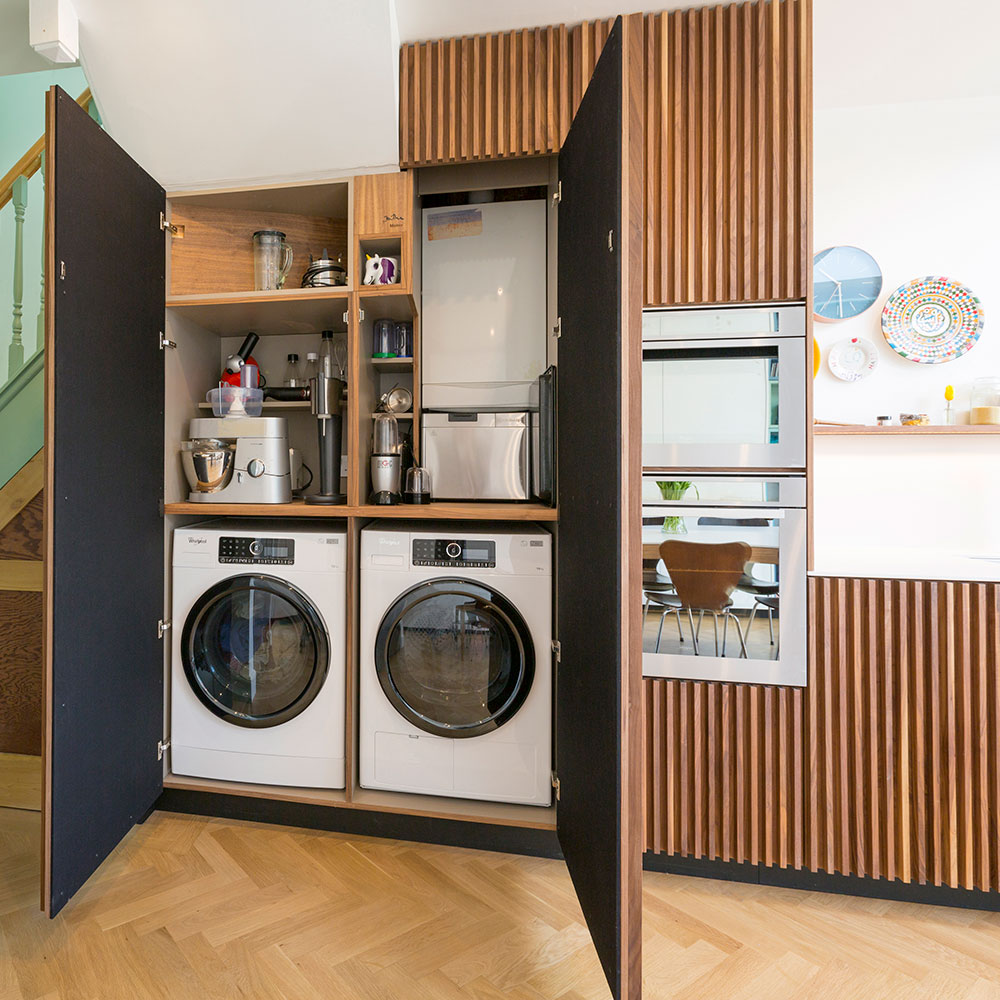 Kitchen makeover with ridged walnut units and Whirlpool appliances ...