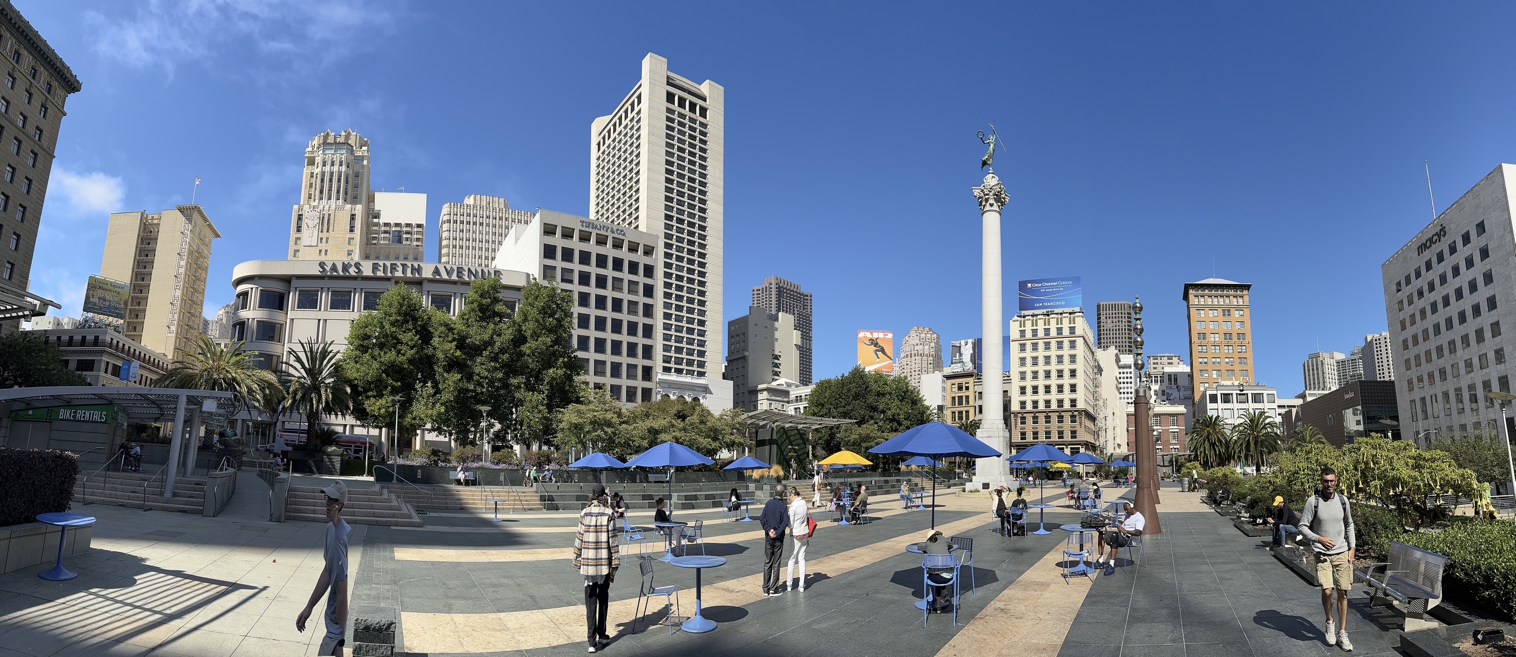 Panorama of Union Square shot by iPhone 15 Pro