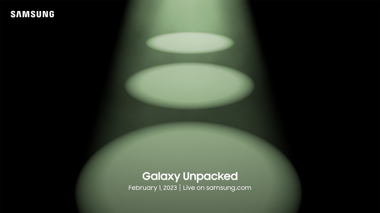 An advert for Samsung Galaxy Unpacked 2023