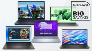 A collage of laptops from the Dell spring sale