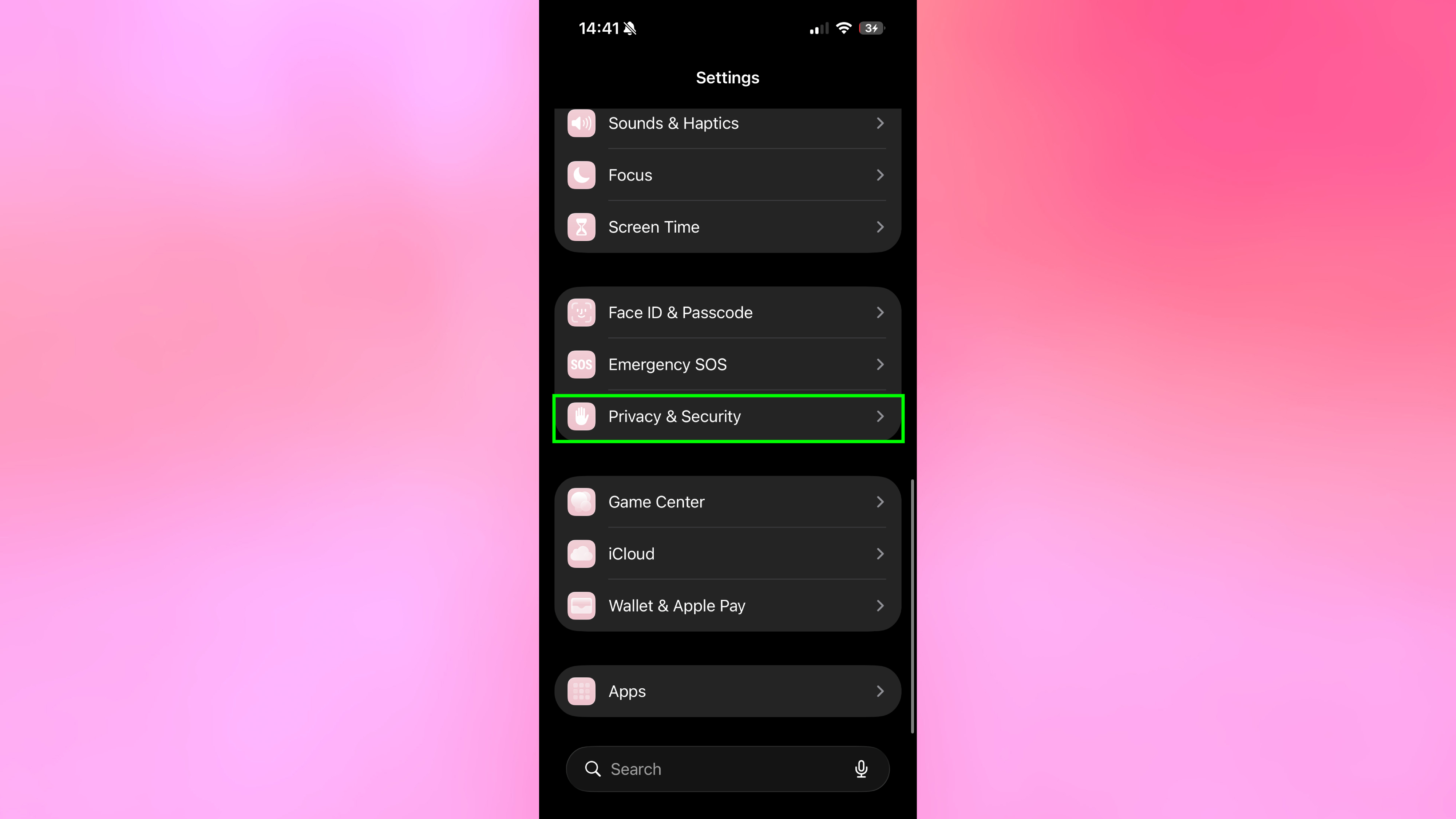 Privacy and Security in iPhone settings
