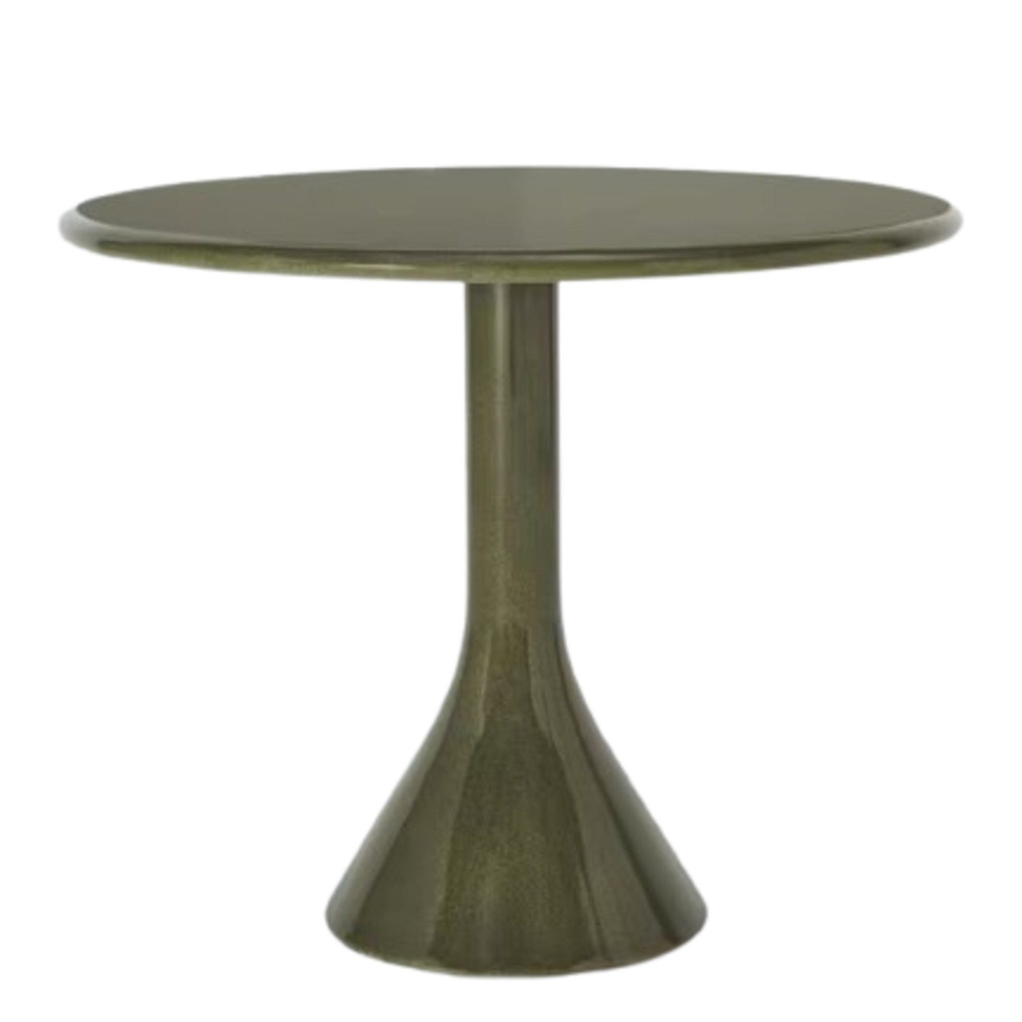 John Lewis Glaze Round Garden Dining Table, 90cm, Green