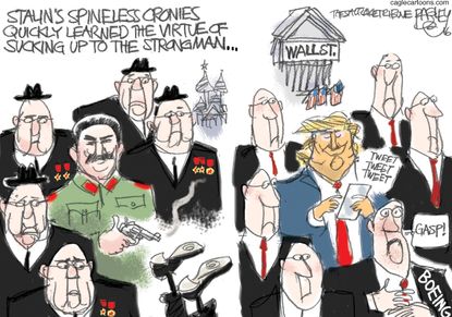 Political cartoon U.S. Stalin Donald Trump Twitter