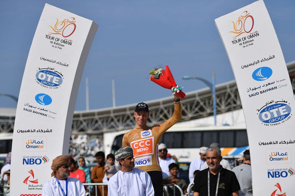 Michael Schar (CCC Team) made the podium after being in the break on stage 1 at the 2019 Tour of Oman
