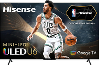 Hisense 75" U6 Mini-LED ULED 4K TV: was $799 now $648 @ Amazon
Free $200 NBA gift card! Price check: $699 @ Best Buy | $698 @ Walmart