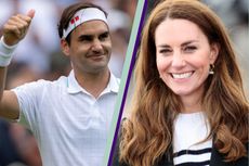Kate Middleton to team up with Roger Federer , Roger Federer side by side with Kate Middleton