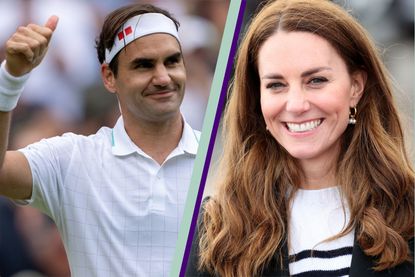 Kate Middleton to team up with Roger Federer , Roger Federer side by side with Kate Middleton