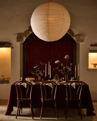 A festive dining table.