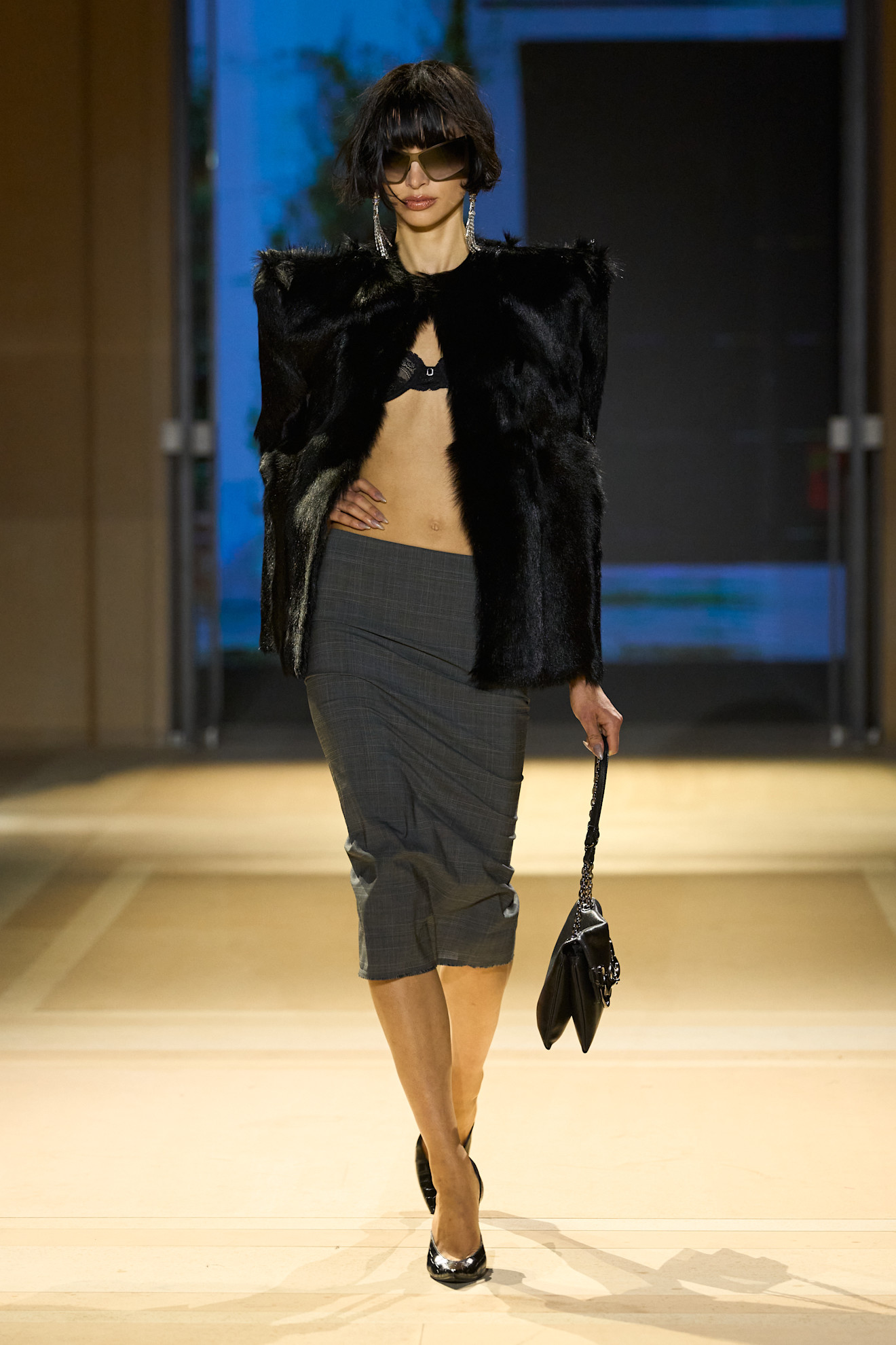 Models walking in Gucci's Spring 2027 runway show.