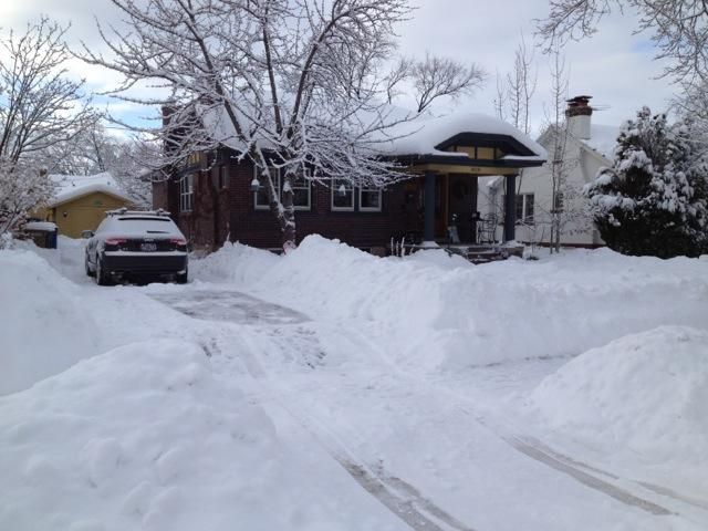 Snow shoveling, the latest Utah craze in winter cross training.