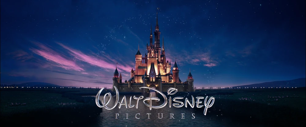 Disney castle logo in full color CGI