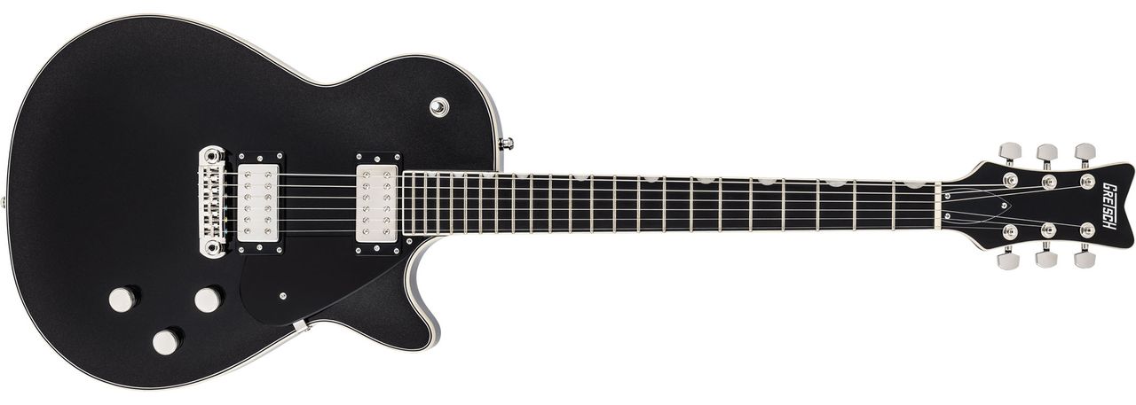 The Gretsch Electromatic Premier Jet reinvents the classic singlecut. Yes, there is the chambered body as before but with a compound radius fingerboard, Twin Six pickups, and contemporary touches such as Luminlay side-markers it is very much a modern update.
