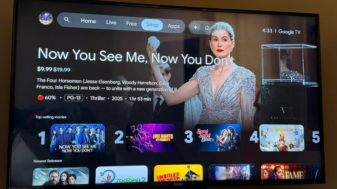 New Google TV design