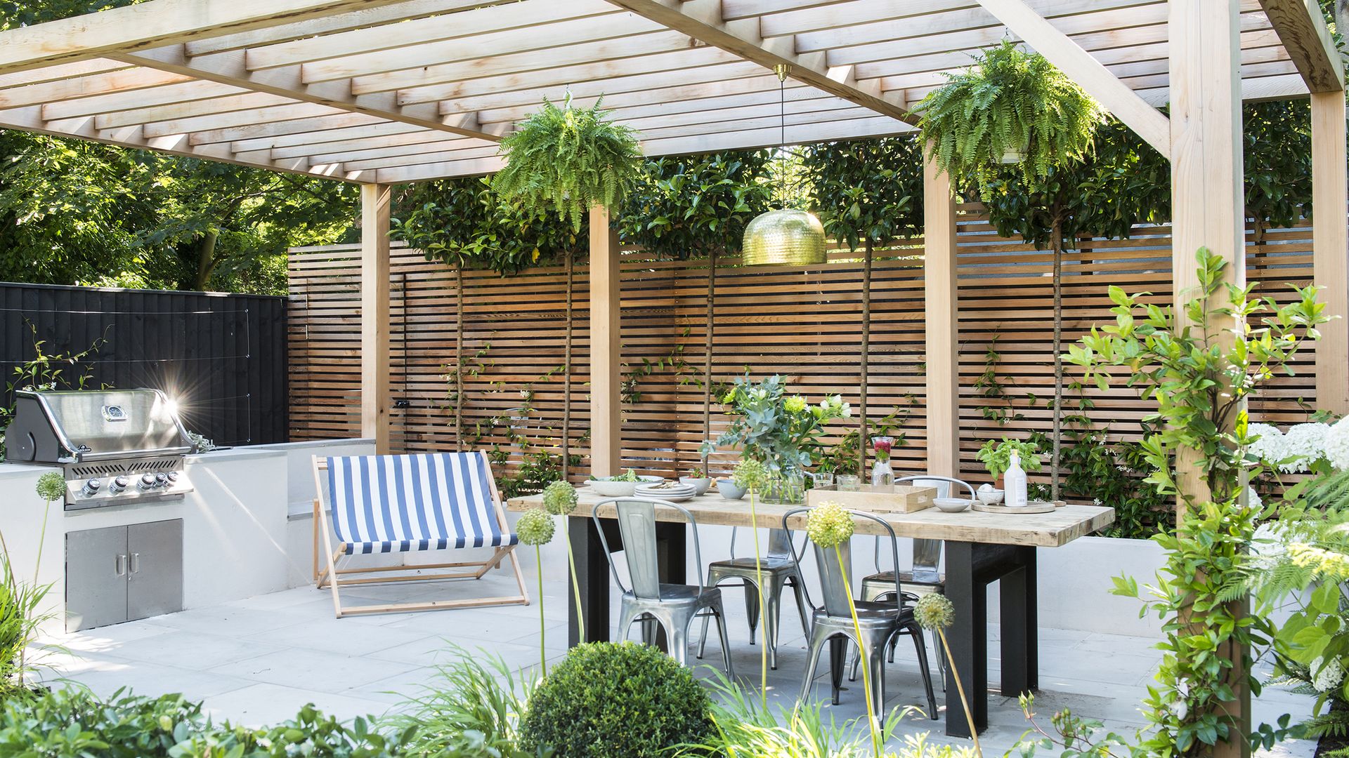 Wooden outdoor slats