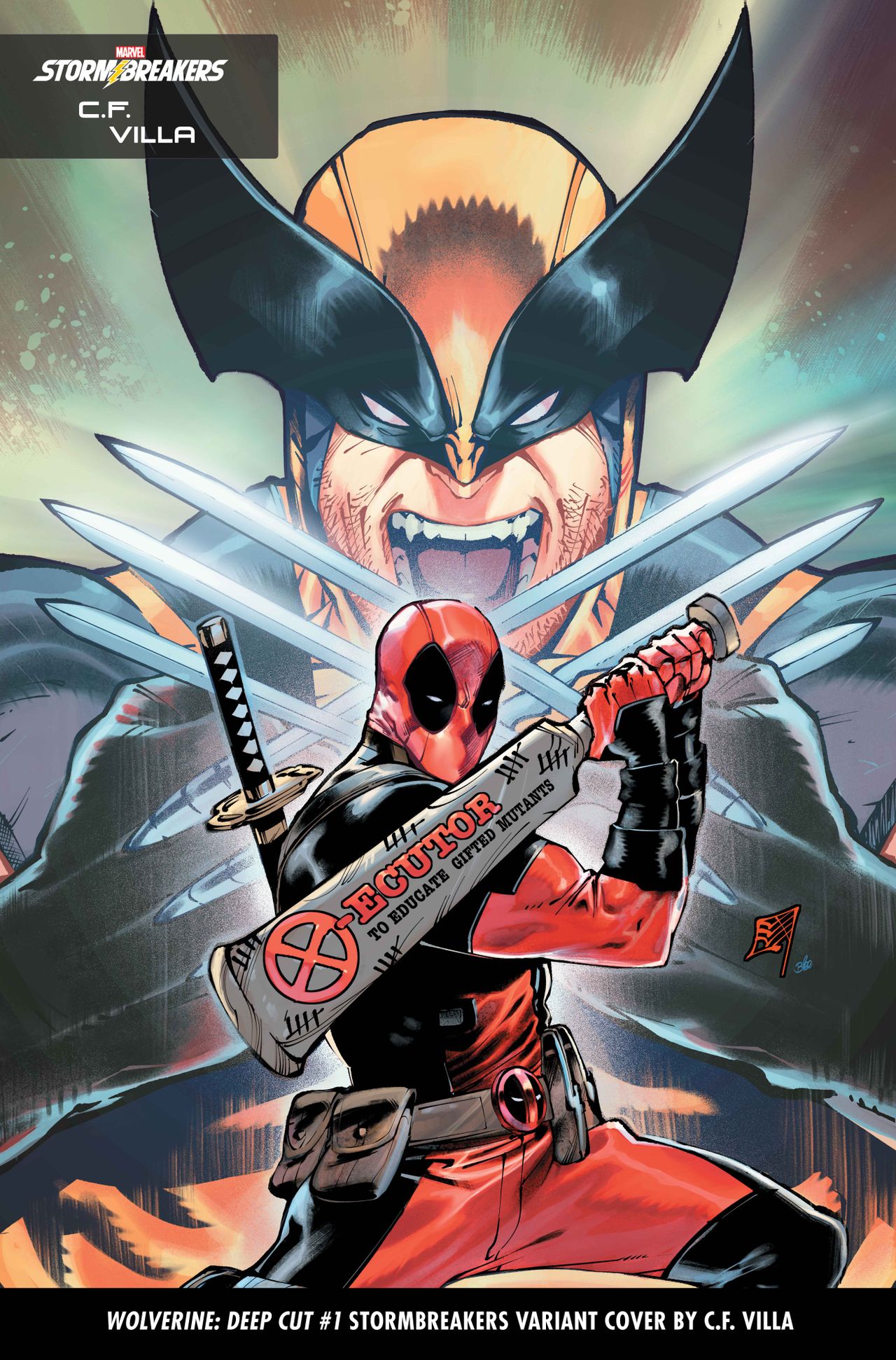 Stormbreaker covers featuring Deadpool and Wolverine.