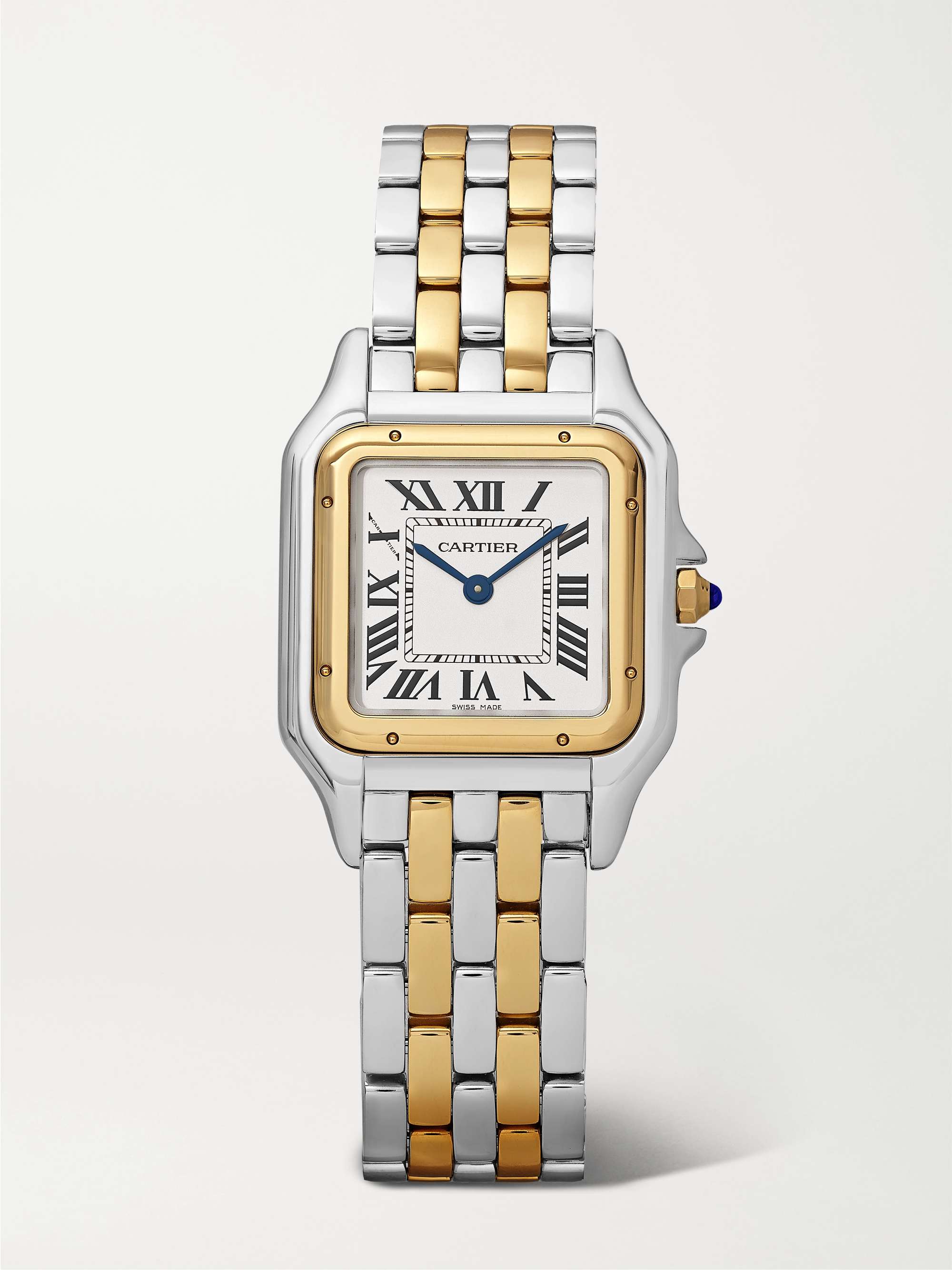 Panth&amp;egrave;re De Cartier Medium 27mm 18-Karat Gold and Stainless Steel Watch
