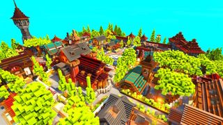 Minecraft servers - a view of a city on the EpicWorld server