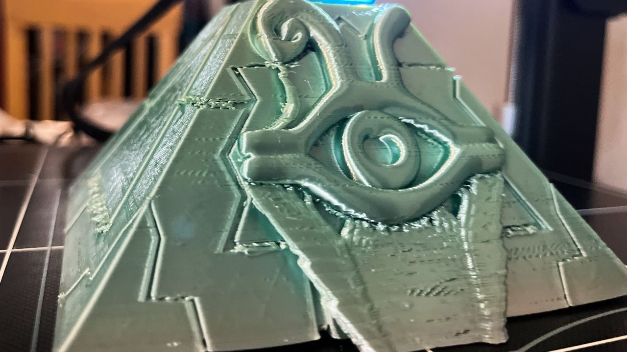 Anycubic Kobra Plus_Second Test print of the Millennium Puzzle from Yu-Gi-Oh