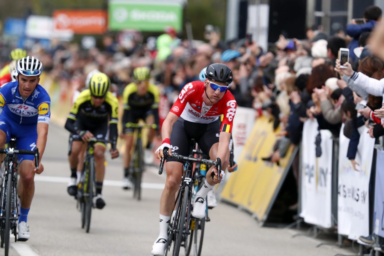 Tim Wellens (Lotto Soudal) missed it, taking second