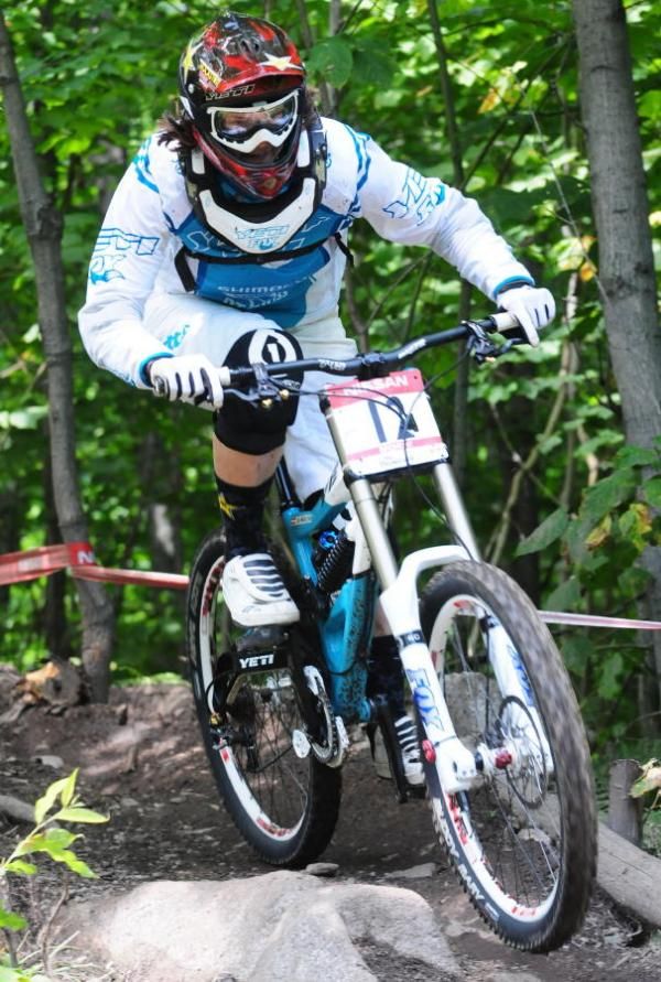 Anita Molcik (Yeti) mid-course.
