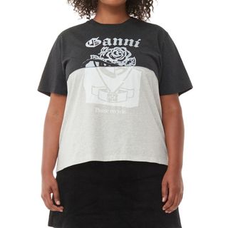 Ganni printed jersey t-shirt