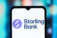Starling Bank logo is seen displayed on a smartphone screen