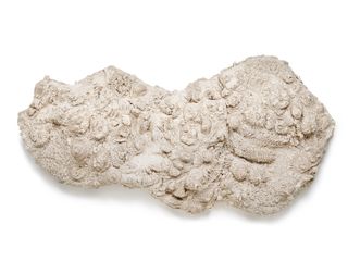 A large-scale textile artwork in white cotton, titled ‘She’ and made by Chinese artist Fanglu Lin in collaboration with the women from the Bai minority in China. The piece, made with tying techniques , was awarded the Loewe Foundation Craft Prize 2021