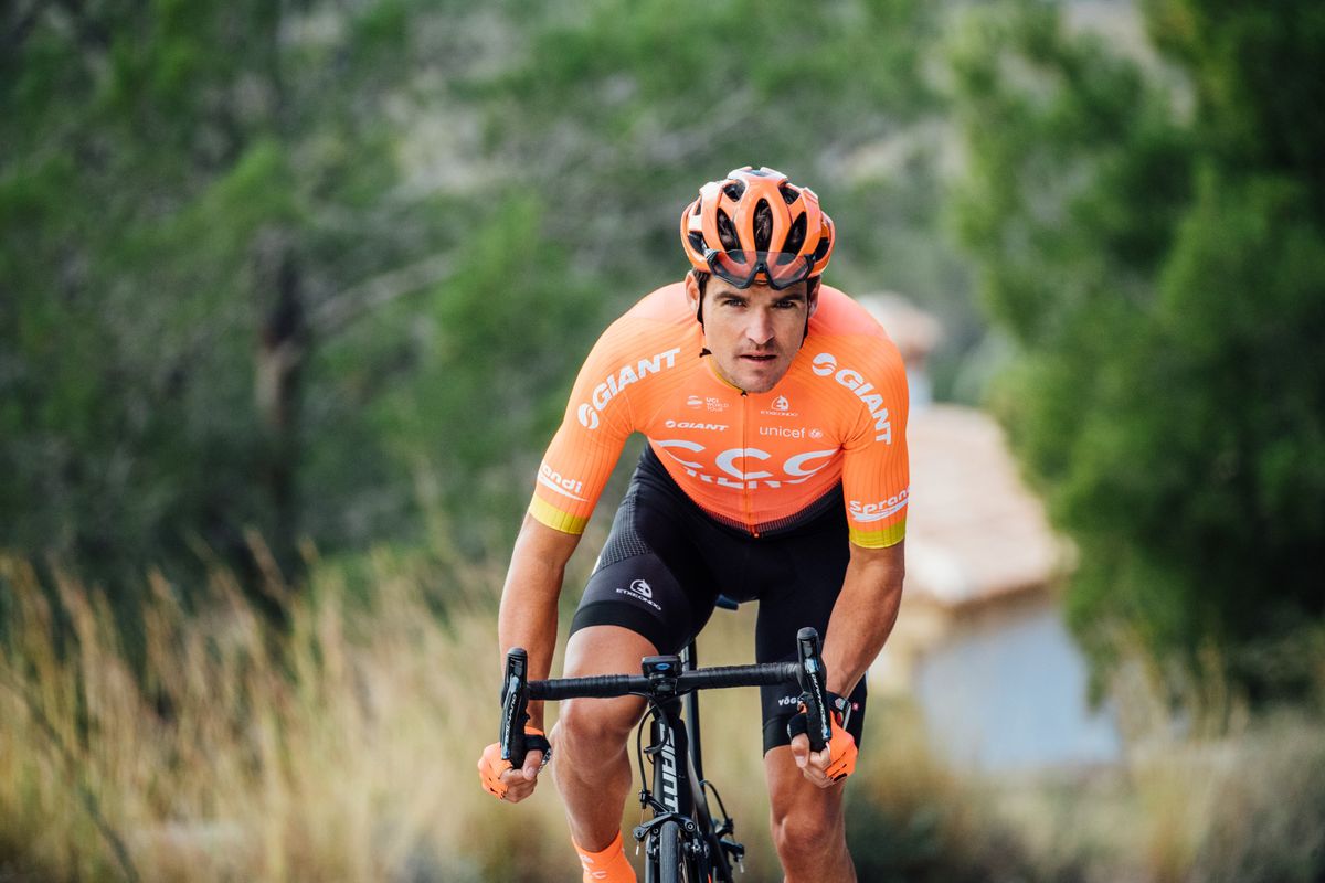 Greg van Avermaet wears his new jersey for 2019