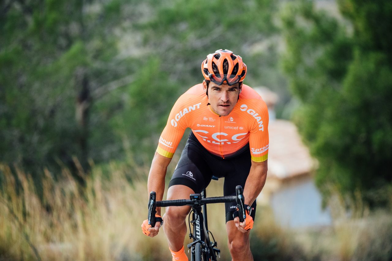 Greg van Avermaet wears his new jersey for 2019