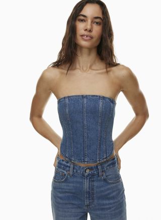 Aritzia Denim Forum the '90s Debbie Denim Bustier