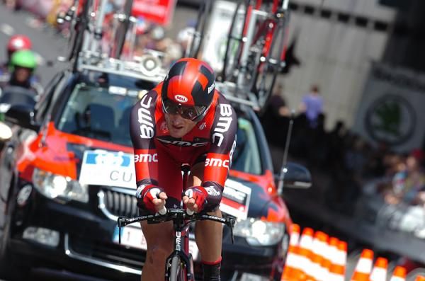 Steve Cummings (BMC) in the Tour prologue.