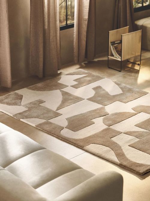 Hand-Tufted High-Low Wool Rug Corin