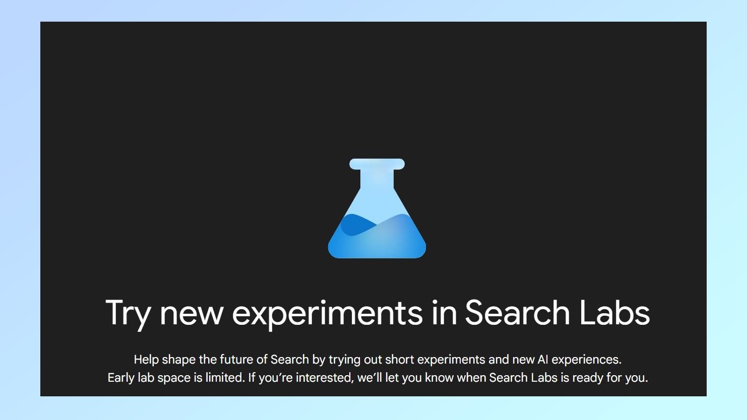 How to sign up for Google Search Labs