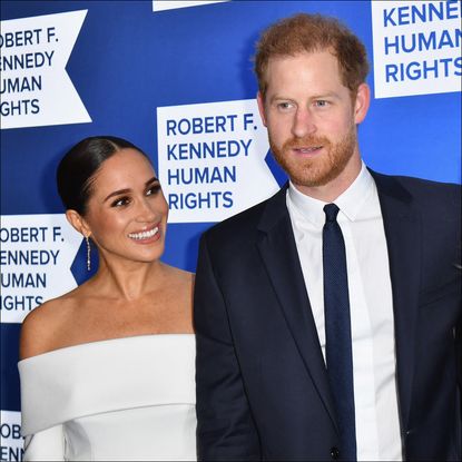 Prince Harry, Duke of Sussex, and Meghan, Duchess of Sussex, arrive at the 2022 Robert F. Kennedy Human Rights Ripple of Hope Award Gala at the Hilton Midtown in New York on December 6, 2022. (