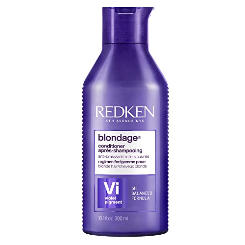 Redken Blondage Color Depositing Purple Conditioner | for Blonde Hair | Neutralizes Brass & Moisturizes Hair | With Pure Violet Pigments | Tones Hair for Cool and Ash Blonde Colors