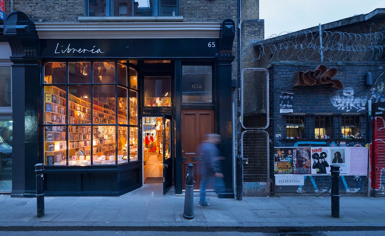 The facade of the Libreria bookshop in Londres