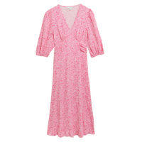 Floral V-Neck Midi Tea Dress, £69 | M&amp;S x Ghost