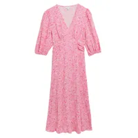 Floral V-Neck Midi Tea Dress, £69 | M&amp;S x Ghost