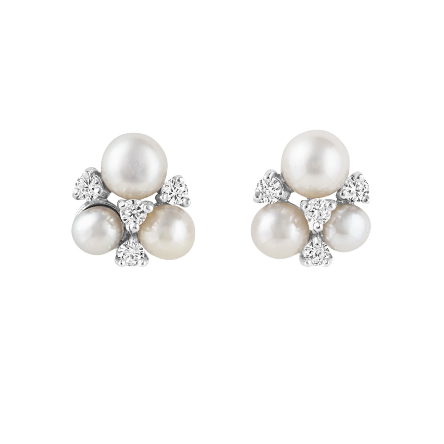 Esterah Pearl And Cubic Zirconia Earrings