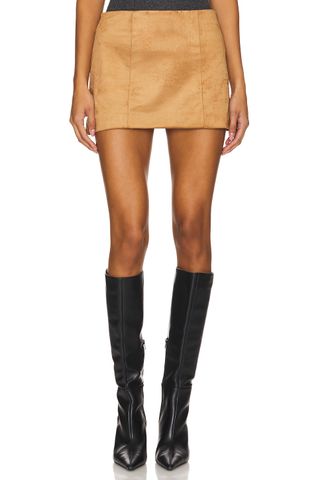 Ginny Faux Suede Mini Skirt